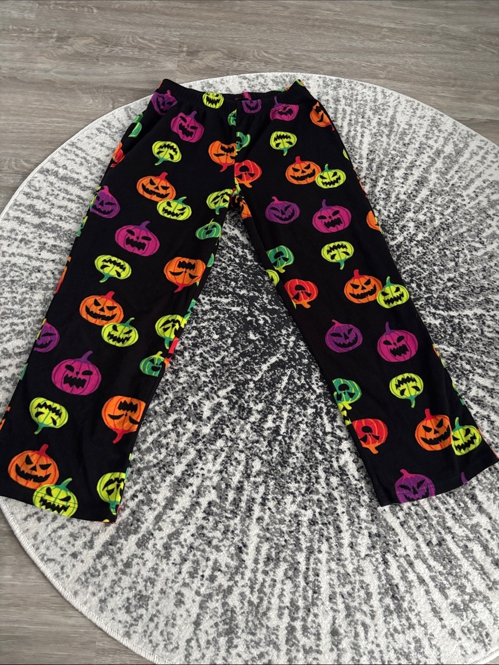Kids Halloween Pumpkin Print Pajama Pants Size 14
